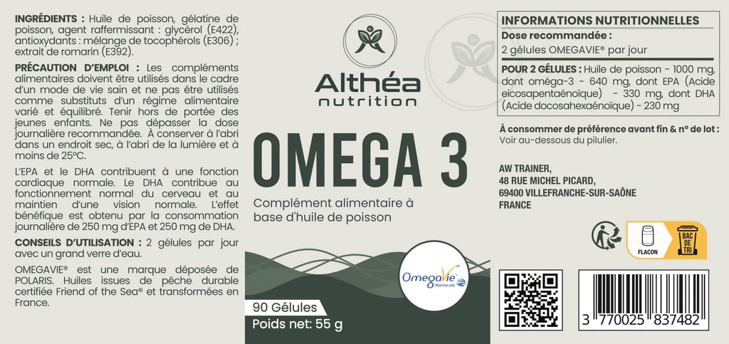 Oméga-3 - Althea Nutrition 